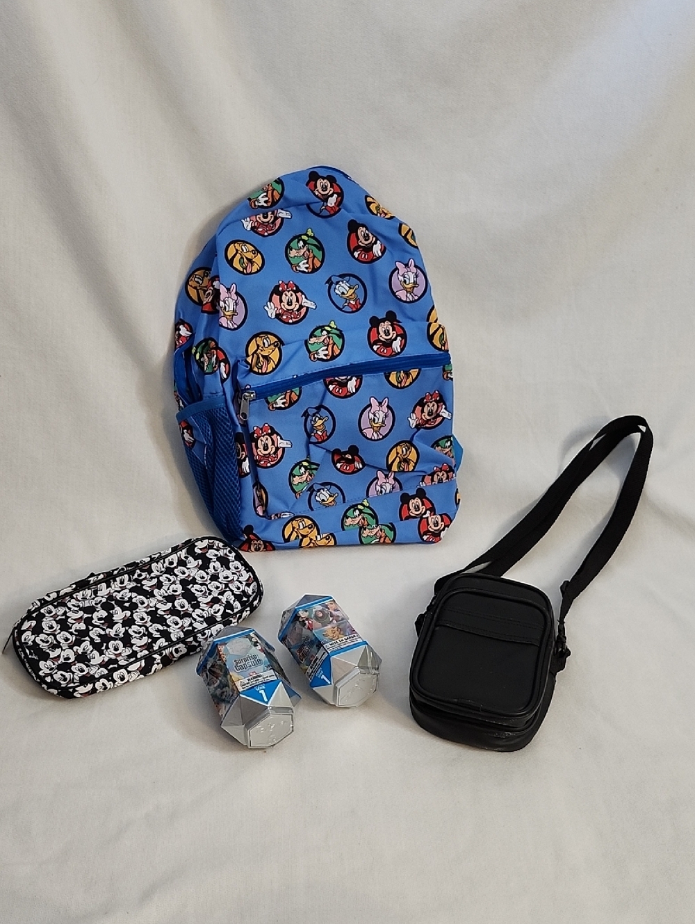 Disney Mickey&Friends Backpack, Pencil Case, Surprise Capsules W/ Bonus Bag
